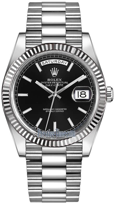 rolex daydate schwarz silber|rolex daytime wear.